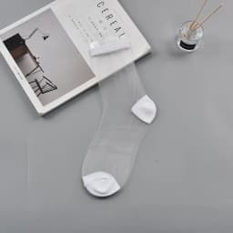 Fashion Sexy Women Socks New Product Crystal Silk Tide Socks Spring Summer Transparent Lace Mesh Fishnet Socks Lady Cool Sox