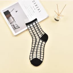 Fashion Sexy Women Socks New Product Crystal Silk Tide Socks Spring Summer Transparent Lace Mesh Fishnet Socks Lady Cool Sox