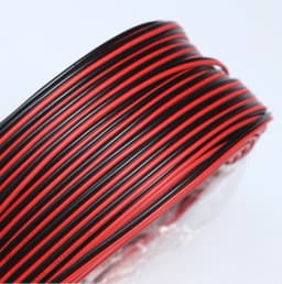 12V Red Black Hookup Wire 2 Pin Automotive Flat Cable LED Extension Wires For Doorbell LED Ribbon Lamp Tape Lighting Speakers