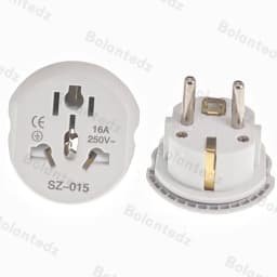 Korea EU Plug Adapter 16A 250V Travel Adapter Converter 2 Round Socket High Quality Universal AU US UK CN To EU KR Wall Socket