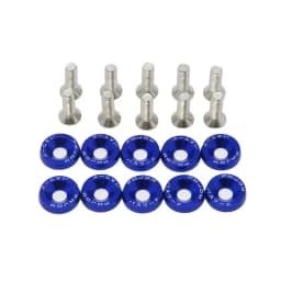 10 PCS M6 Car Modified Fasteners Fender Washer Bumper Engine Concave Screws Fender Washer License Plate Bolts Car Styling Gasket