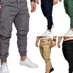 50%HOT2022 New Men's Casual Jogging Pants Solid Color Pocket Pants Sports Pants Men's Trousers Street Hip Halen Jogging Pants