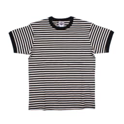 Ok8105 Men T-Shirt Summer Personality Fashion Youth Slim Fit Round Neck Color Matching Pinstripe Short Sleeve Thick Pullover Tee