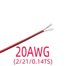 2 Pin Electrical Wire Tinned Copper 18/20/22/24/26 AWG insulated PVC Extension LED Strip Cable Red Black Wire
