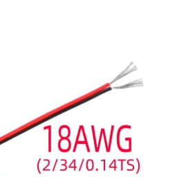 2 Pin Electrical Wire Tinned Copper 18/20/22/24/26 AWG insulated PVC Extension LED Strip Cable Red Black Wire