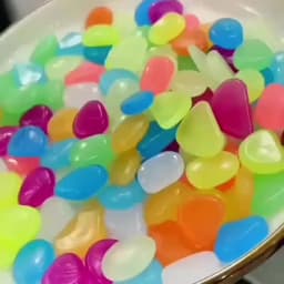 100pcs Glow In The Dark Pebbles, Resin Luminous Stones For Landscape, Garden Paths, Potted Plants, Parks, Aquarium Decor,