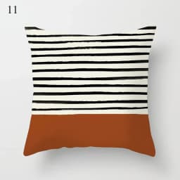 Brown Series Modern Simple INS Pillowcase Square Sofa Pillow Cover Striped Lattice Cushion 45*45cm