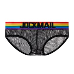 Jockmail Sexy Men's Underwear Briefs Cotton Low Rise Underpant Net yarn Lace , Breathable Summer Shorts calzoncillos hombre slip