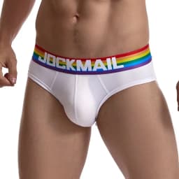 Jockmail Sexy Men's Underwear Briefs Cotton Low Rise Underpant Net yarn Lace , Breathable Summer Shorts calzoncillos hombre slip