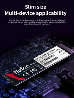 Netac NVMe SSD 1tb M2 SSD 512GB M2 NVME 256GB SSD Disk Hard Drive M.2 2280 PCIe Internal Solid State Drives for Laptop