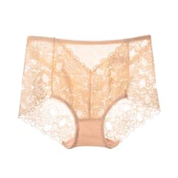 Women Ultra-thin Mesh Panties Sexy High-waist Butt Lifter Briefs Lace Embroidery Underwear Seamless Breathable Plus Size Knicker