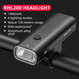 ROCKBROS 200LM 400LM Bike Light Type-C Charging LED Cycling Front Lamp Headlight Aluminum MTB Road Flashlight Bicycle Light