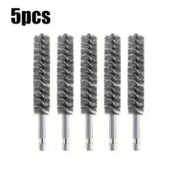 5 Pieces Hexagonal Shank Steel Wire Brush for Electric Drill Cleaning Stainless Steel Wire Brush for Electric Drill Cleaning