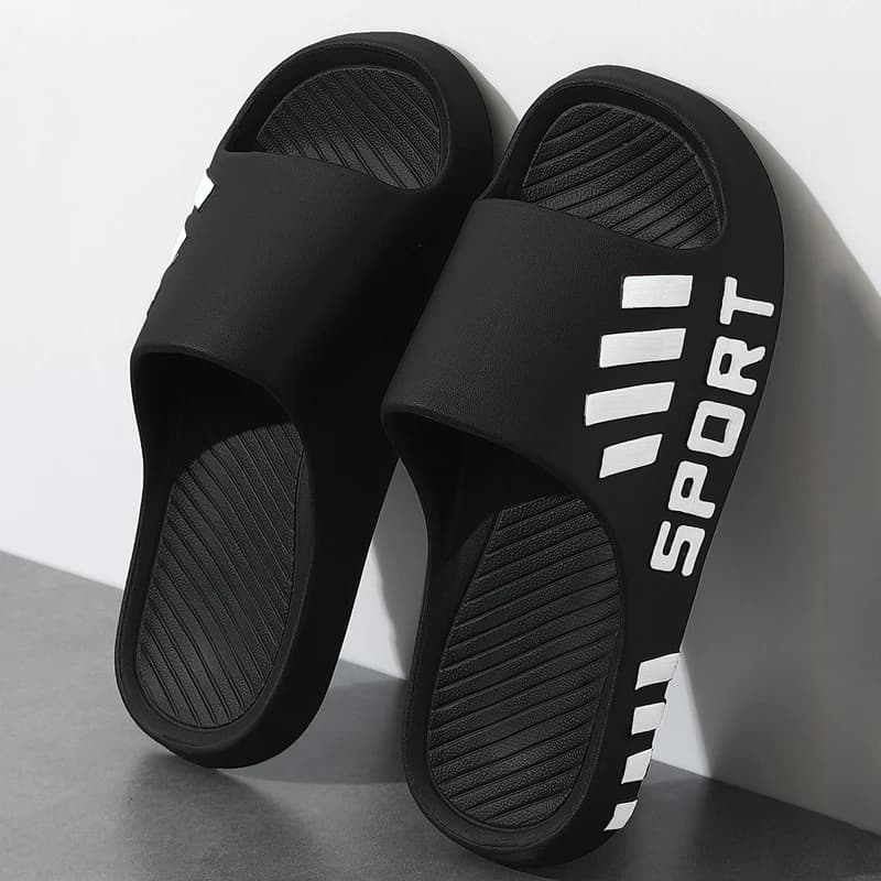 Summer Fashion Slippers For Men Indoor Outdoor Sandals Beach Flip Flop Thick Sole Male Slides Summer Non-Slip Men Shower Slipper