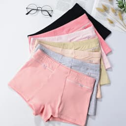 Women Safety Anti-theft Pants Soft Shorts Cotton Boxer Summer Under Skirt Shorts with Pockets Femme Underwears Safety Shorts
