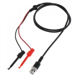 JX 1PCS BNC Male Plug to Dual Hook Clip Alligator Clip Banana Plug Test Lead for Oscilloscope/Multimeter