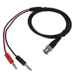 JX 1PCS BNC Male Plug to Dual Hook Clip Alligator Clip Banana Plug Test Lead for Oscilloscope/Multimeter