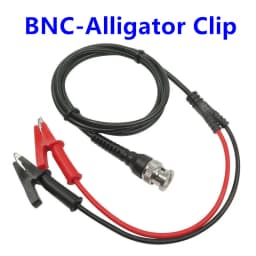 JX 1PCS BNC Male Plug to Dual Hook Clip Alligator Clip Banana Plug Test Lead for Oscilloscope/Multimeter