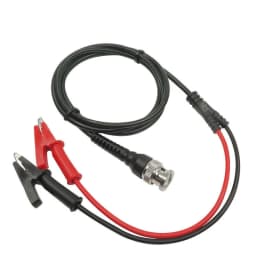 JX 1PCS BNC Male Plug to Dual Hook Clip Alligator Clip Banana Plug Test Lead for Oscilloscope/Multimeter