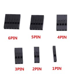 50Pcs 2.54mm Male and Female Dupont and Servo Crimp Wire Jumper Pin Header Connector Terminal Pins Crimp