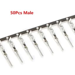 50Pcs 2.54mm Male and Female Dupont and Servo Crimp Wire Jumper Pin Header Connector Terminal Pins Crimp