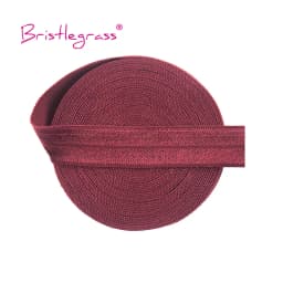 BRISTLEGRASS 2 5 10 Yard 5/8" 15mm Solid Shiny Fold Over Elastic FOE Spandex Satin Band Tape Hair Tie Headband Dress Sewing Trim