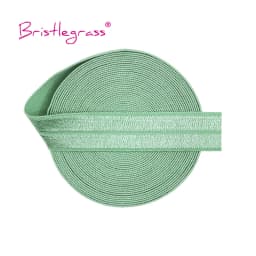 BRISTLEGRASS 2 5 10 Yard 5/8" 15mm Solid Shiny Fold Over Elastic FOE Spandex Satin Band Tape Hair Tie Headband Dress Sewing Trim