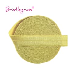 BRISTLEGRASS 2 5 10 Yard 5/8" 15mm Solid Shiny Fold Over Elastic FOE Spandex Satin Band Tape Hair Tie Headband Dress Sewing Trim
