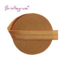 BRISTLEGRASS 2 5 10 Yard 5/8" 15mm Solid Shiny Fold Over Elastic FOE Spandex Satin Band Tape Hair Tie Headband Dress Sewing Trim