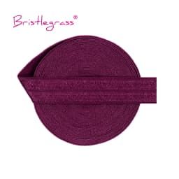 BRISTLEGRASS 2 5 10 Yard 5/8" 15mm Solid Shiny Fold Over Elastic FOE Spandex Satin Band Tape Hair Tie Headband Dress Sewing Trim
