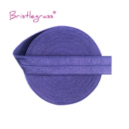 BRISTLEGRASS 2 5 10 Yard 5/8" 15mm Solid Shiny Fold Over Elastic FOE Spandex Satin Band Tape Hair Tie Headband Dress Sewing Trim