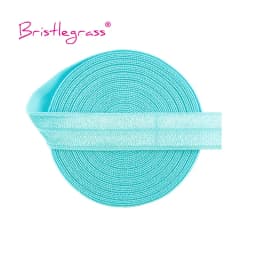 BRISTLEGRASS 2 5 10 Yard 5/8" 15mm Solid Shiny Fold Over Elastic FOE Spandex Satin Band Tape Hair Tie Headband Dress Sewing Trim
