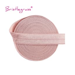 BRISTLEGRASS 2 5 10 Yard 5/8" 15mm Solid Shiny Fold Over Elastic FOE Spandex Satin Band Tape Hair Tie Headband Dress Sewing Trim