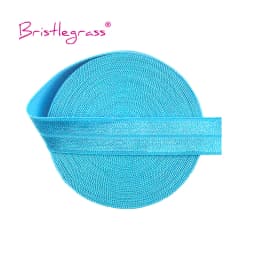 BRISTLEGRASS 2 5 10 Yard 5/8" 15mm Solid Shiny Fold Over Elastic FOE Spandex Satin Band Tape Hair Tie Headband Dress Sewing Trim