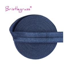 BRISTLEGRASS 2 5 10 Yard 5/8" 15mm Solid Shiny Fold Over Elastic FOE Spandex Satin Band Tape Hair Tie Headband Dress Sewing Trim