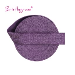 BRISTLEGRASS 2 5 10 Yard 5/8" 15mm Solid Shiny Fold Over Elastic FOE Spandex Satin Band Tape Hair Tie Headband Dress Sewing Trim