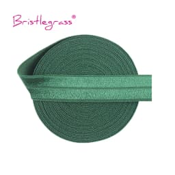 BRISTLEGRASS 2 5 10 Yard 5/8" 15mm Solid Shiny Fold Over Elastic FOE Spandex Satin Band Tape Hair Tie Headband Dress Sewing Trim