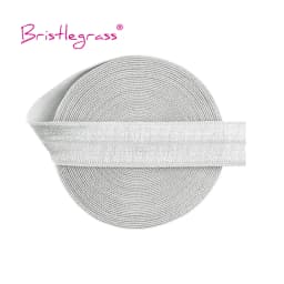 BRISTLEGRASS 2 5 10 Yard 5/8" 15mm Solid Shiny Fold Over Elastic FOE Spandex Satin Band Tape Hair Tie Headband Dress Sewing Trim