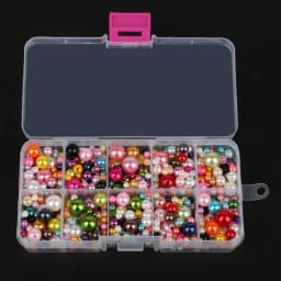 350Pcs 4mm-10mm Mixed Round Imitation ABS Pearl Beads Solid Color Loose Garment Beads for Clothing Decoration,Not Include Boxes