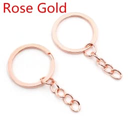 20 pcs/lot Key Ring Key Chain 6 Colors Plated 50mm Long Round Split Keychain Keyrings Wholesale