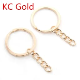 20 pcs/lot Key Ring Key Chain 6 Colors Plated 50mm Long Round Split Keychain Keyrings Wholesale