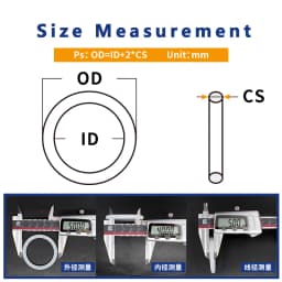 Thickness CS3/3.5/5mm White VMQ O-ring Cross Section Silicon Rubber Sealing Gasket Rubber Washer Wholesale in Specifications