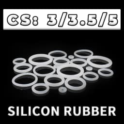 Thickness CS3/3.5/5mm White VMQ O-ring Cross Section Silicon Rubber Sealing Gasket Rubber Washer Wholesale in Specifications