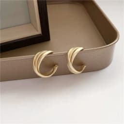 Minimalist Brand Hoop Circle Earring Woman 2022 New Vintage Gold Color korean Scrub Statement Big Earrings Accessories brincos