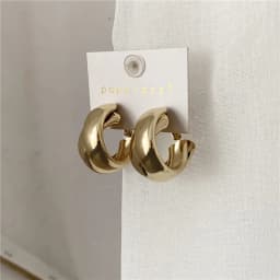 Minimalist Brand Hoop Circle Earring Woman 2022 New Vintage Gold Color korean Scrub Statement Big Earrings Accessories brincos