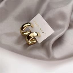 Minimalist Brand Hoop Circle Earring Woman 2022 New Vintage Gold Color korean Scrub Statement Big Earrings Accessories brincos