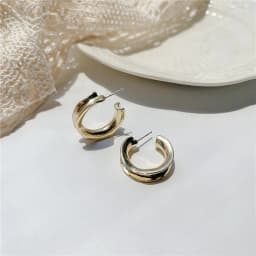 Minimalist Brand Hoop Circle Earring Woman 2022 New Vintage Gold Color korean Scrub Statement Big Earrings Accessories brincos
