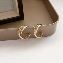 Minimalist Brand Hoop Circle Earring Woman 2022 New Vintage Gold Color korean Scrub Statement Big Earrings Accessories brincos