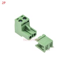 10Sets 2edg 2/3/4/5/6/7/8/9 Pin Screw Terminal Block Connector 5.08mm Pitch Plug + Straight Pin Header Socket For Pcb 2p 3p 4p