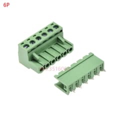 10Sets 2edg 2/3/4/5/6/7/8/9 Pin Screw Terminal Block Connector 5.08mm Pitch Plug + Straight Pin Header Socket For Pcb 2p 3p 4p